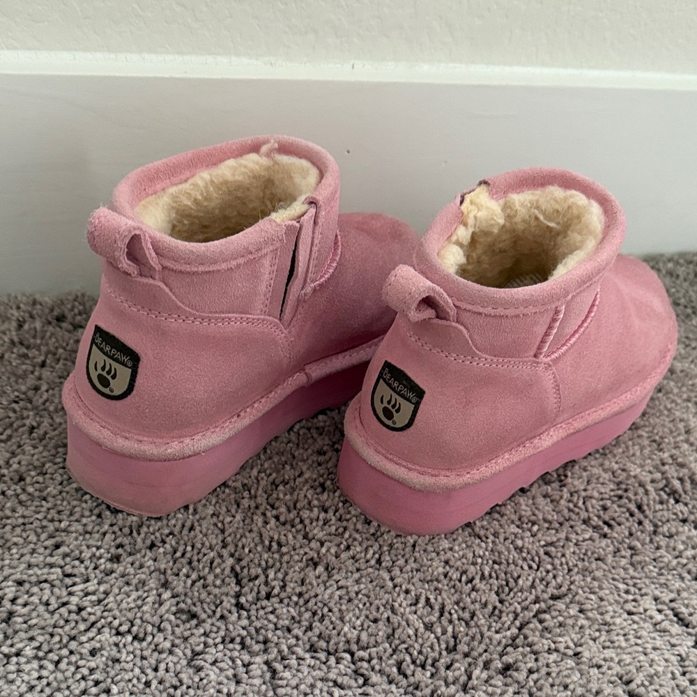 BearPaw Pink Kids Boots